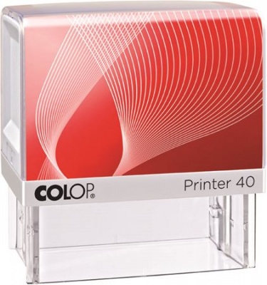 Bélyegző, COLOP "Printer IQ 40" fehér ház - fekete párnával