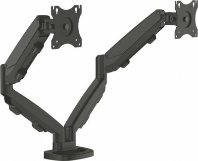 Monitortartó kar két monitorhoz, FELLOWES "Eppa™  "Dual", fekete